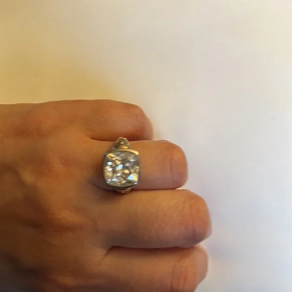 Jai by John Hardy White Topaz Sterling Silver With 14k Size 7 - Picture 4 of 5